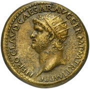 Dupondius - Nero SECVRITAS AVGVSTI S C II; Securitas obverse image