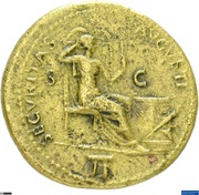 Dupondius - Nero SECVRITAS AVGVSTI S C II; Securitas, Rome, 62-68 reverse image