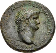 Dupondius - Nero VICTORIA AVGVSTI S C II; Victory obverse image