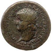 Dupondius - Nero VICTORIA AVGVSTI S C II; Victory obverse image