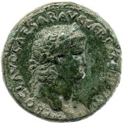 Dupondius - Nero PACE P R TERRA MARIQ PARTA IANVM CLVSIT S C obverse image