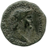 Dupondius - Nero PACE P R TERRA MARIQ PARTA IANVM CLVSIT S C obverse image