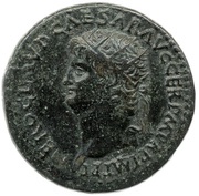 Dupondius - Nero PACE P R TERRA MARIQ PARTA IANVM CLVSIT S C obverse image