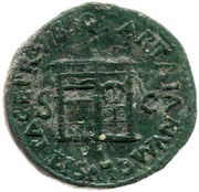 Dupondius - Nero PACE P R VBIQ PARTA IANVM CLVSIT S C, Rome, 62-68 reverse image