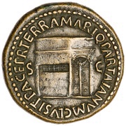 Dupondius - Nero PACE P R TERRA MARIQ PARTA IANVM CLVSIT S C, Rome, 62-68 reverse image