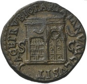 Dupondius - Nero PACE P R VBIQ PARTA IANVM CLVSIT S C, Rome, 62-68 reverse image