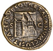 Dupondius - Nero PACE P R VBIQ PARTA IANVM CLVSIT S C, Rome, 62-68 reverse image