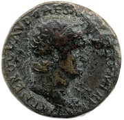 Dupondius - Nero ROMA S C; Roma and Victory obverse image
