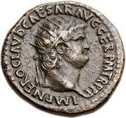 Dupondius - Nero ROMA S C; Roma obverse image