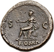 Dupondius - Nero ROMA S C; Roma, Rome, 62-68 reverse image