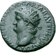 Dupondius - Nero ROMA S C; Roma obverse image