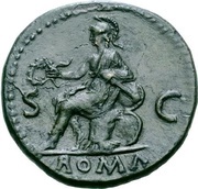 Dupondius - Nero ROMA S C; Roma, Rome, 62-68 reverse image