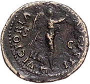 Dupondius - Nero VICTORIA AVGVSTI S C II; Victory, Rome, 62-68 reverse image