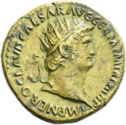 Dupondius - Nero ROMA S C; Roma obverse image