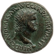 Dupondius - Nero SECVRITAS AVGVSTI S C II; Securitas obverse image