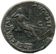 Dupondius - Nero SECVRITAS AVGVSTI S C II; Securitas, Rome, 62-68 reverse image