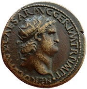 Dupondius - Nero VICTORIA AVGVSTI S C II; Victory obverse image