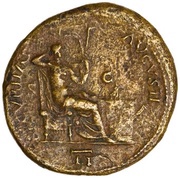 Dupondius - Nero SECVRITAS AVGVSTI S C II; Securitas, Rome, 62-68 reverse image