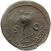 Dupondius - Nero VICTORIA AVGVSTI S C II; Victory, Rome, 62-68 reverse image