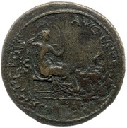 Dupondius - Nero SECVRITAS AVGVSTI S C; Securitas, Rome, 62-68 reverse image