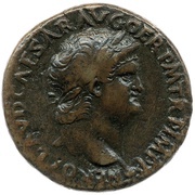 Dupondius - Nero VICTORIA AVGVSTI S C; Victory obverse image