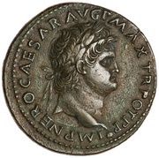 Dupondius - Nero SECVRITAS AVGVSTI S C; Securitas obverse image