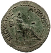 Dupondius - Nero SECVRITAS AVGVSTI S C; Securitas, Rome, 62-68 reverse image