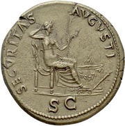 Dupondius - Nero SECVRITAS AVGVSTI S C; Securitas, Rome, 62-68 reverse image