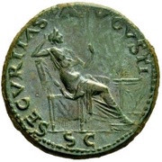 Dupondius - Nero SECVRITAS AVGVSTI S C; Securitas, Rome, 62-68 reverse image