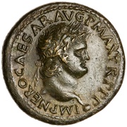 Dupondius - Nero VICTORIA AVGVSTI S C; Victory obverse image