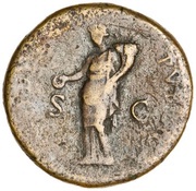 Dupondius - Galba FIDES PVBLICA S C; Fides, Rome, 68-69 reverse image