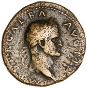 Dupondius - Galba PAX AVGVST S C; Pax obverse image