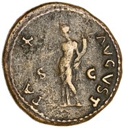 Dupondius - Galba PAX AVGVST S C; Pax, Rome, 68-69 reverse image