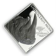1500 Francs Black rhinoceros; large type, Cameroon, 2010 reverse image