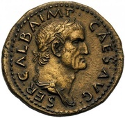 Dupondius - Galba PAX AVGVST S C; Pax obverse image