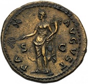 Dupondius - Galba PAX AVGVST S C; Pax, Rome, 68-69 reverse image