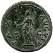 Dupondius - Galba PAX AVGVST S C; Pax, Rome, 68-69 reverse image
