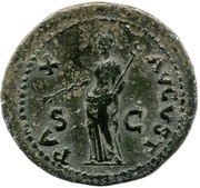Dupondius - Galba PAX AVGVST S C; Pax, Rome, 68-69 reverse image