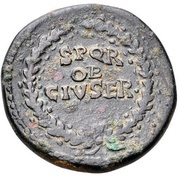 Dupondius - Galba S P Q R O B CIV SER, Rome, 68-69 reverse image