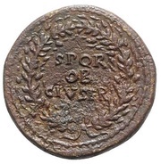Dupondius - Galba S P Q R O B CIV SER, Rome, 68-69 reverse image
