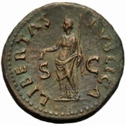 Dupondius - Galba LIBERTAS PVBLICA S C; Libertas, Rome, 68-69 reverse image