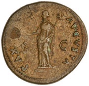 Dupondius - Galba PAX AVGVSTA S C; Pax, Rome, 68-69 reverse image