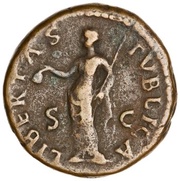 Dupondius - Galba LIBERTAS PVBLICA S C; Libertas, Rome, 68-69 reverse image
