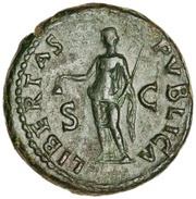 Dupondius - Galba LIBERTAS PVBLICA S C; Libertas, Rome, 68-69 reverse image