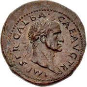 Dupondius - Galba PAX AVGVST S C; Pax obverse image