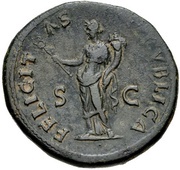 Dupondius - Galba FELICITAS PVBLICA S C; Felicitas, Rome, 68-69 reverse image