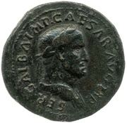 Dupondius - Galba S P Q R O B CIVES SERVAT obverse image