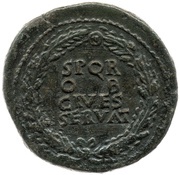 Dupondius - Galba S P Q R O B CIVES SERVAT, Rome, 68-69 reverse image