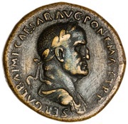 Dupondius - Galba S P Q R O B CIVES SERVAT obverse image