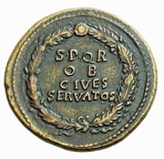 Dupondius - Galba S P Q R OB CIVES SERVATOS, Rome, 68-69 reverse image